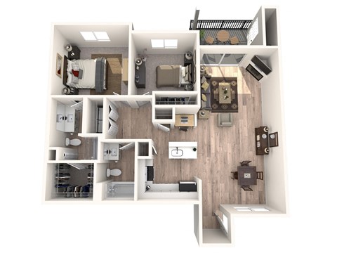 Evans Creek at Woodbridge Apartments in Redmond, Washington Bridlecrest Floor Plan